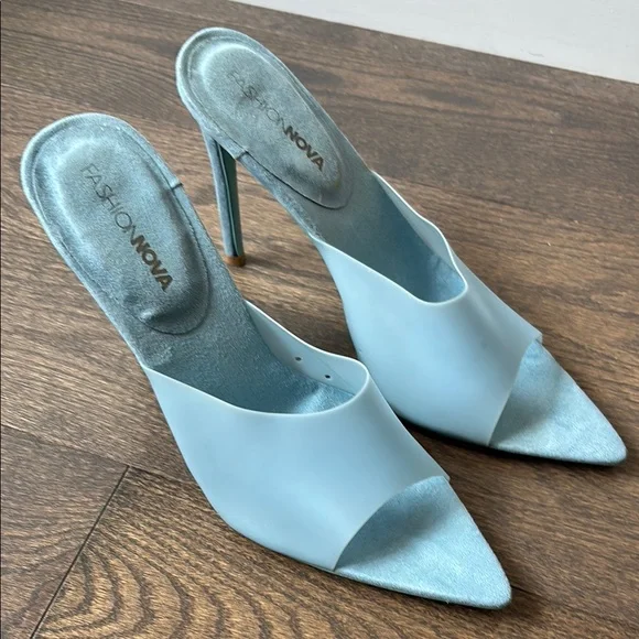 Fashion Nova Shoes Fashion Nova Blue Slingback Heels With